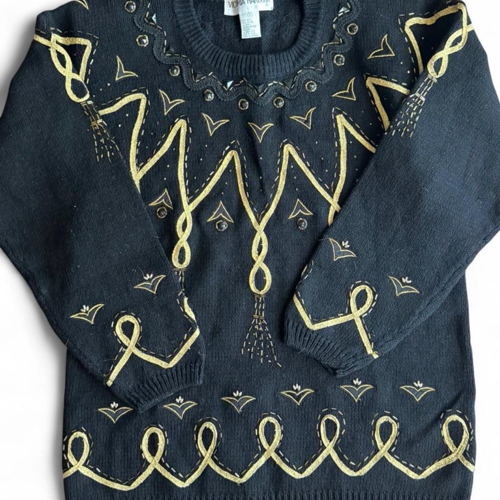 Vintage Victoria Harbour Embellished Sweater